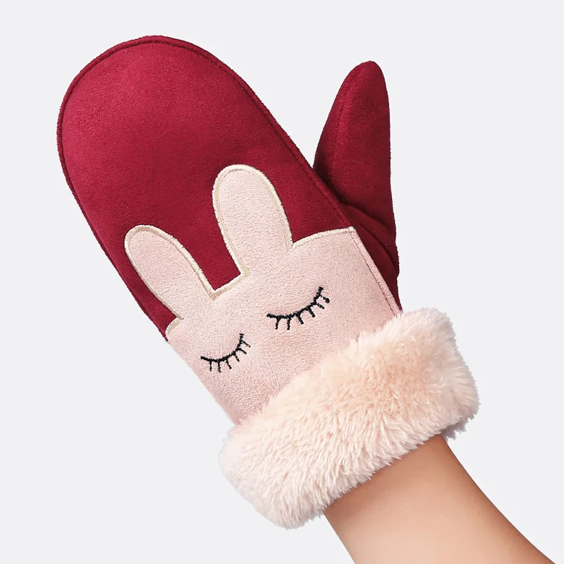 Kids Mitten for Playing Outdoors Warm Winter Soft Gloves for 3-9 Years Old for Boys and Girls with Cute Cartoon Animal
