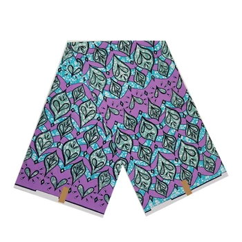 

High Quality African Fabric For Sewing Veritable Soft Breathable 100%Real Nigerian Wax Printed Cotton Fabric By The Yards V-L 16