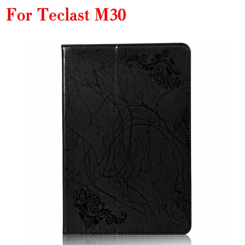 Чехол с принтом для Teclast T30 10," планшетный ПК Стенд защитный чехол из искусственной кожи для Teclast M30+ стилус - Цвет: M30-black
