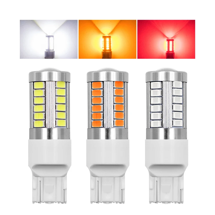 2 шт. 7443 T20 W21W 7440 33 SMD 33SMD светодиодсветодиодный 5630 Автомобильные стоп-сигналы