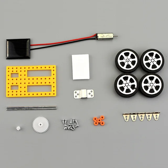 Solar Powered Toy Car Mini Solar Power Toy DIY Assembled Energy Powered Car Kit Children STEM Educational Toys Kids Novelty Gift 4
