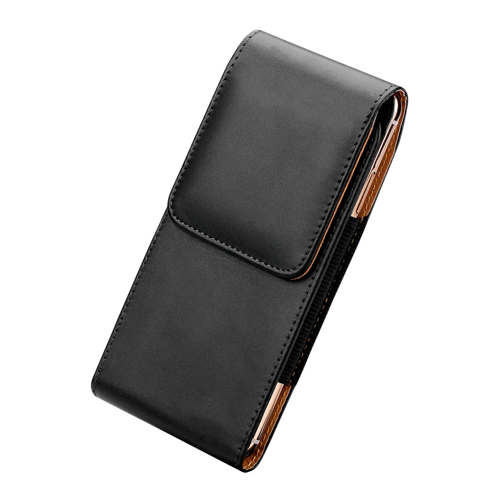 xiaomi leather case chain Waist-mounted leather Phone Pouch For Redmi K20Pro 4 5 6 7 8 Y3 S2 Series Case Belt Clip Holster Leather Cover Bags xiaomi leather case card