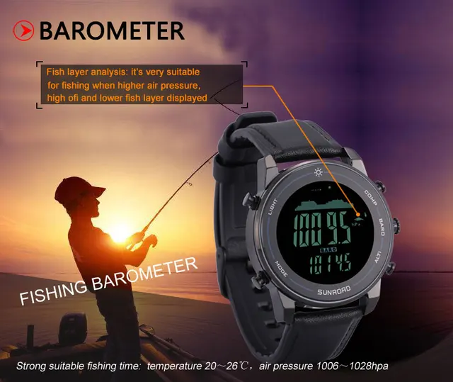 Fishing barometer watch FR721(New)