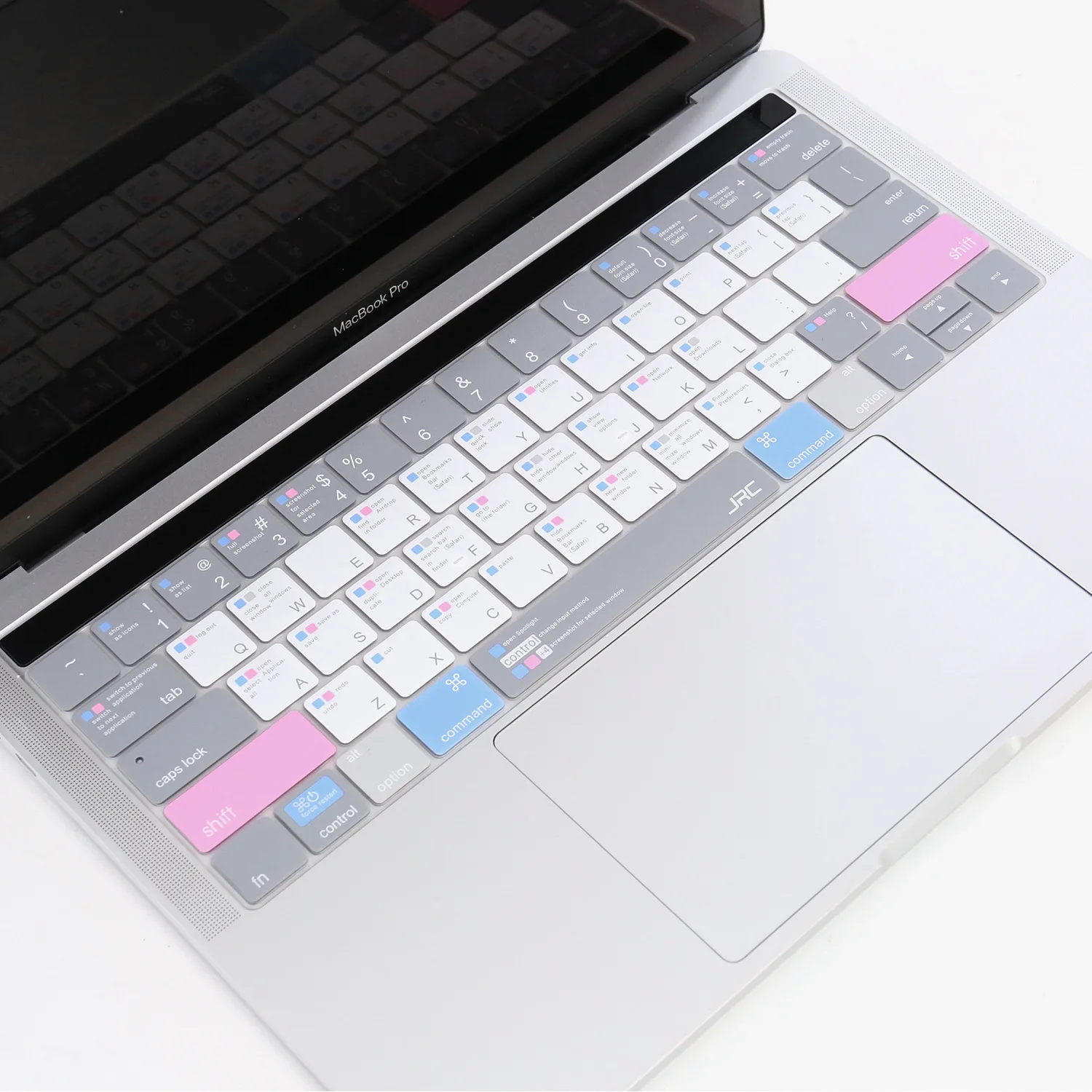 Ultra fino silicone mac os teclado de atalho capa para apple macbook pro16