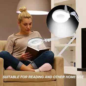 

Professional Tattoo Makeup 8X Magnifying LED Floor Lamp With Stand Flexible Adjustable Height Cold Light Lamp Tattoo Accessories