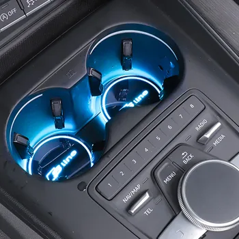 

1pcs Luminous Led Car Logo Cup lights Smart Water coaster For Audi s3 s4 s5 s6 A3 A4 C5 C6 b8 b6 Q3 Q4 Q5 Q6 Q7 Car Accessories