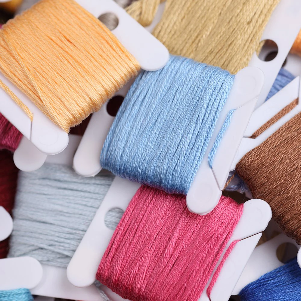30Pcs Floss Bobbins Embroidery Bobbins Thread Organizer & 160pcs Floss Number Stickers Thread Cards DIY Cross Stitch Sewing Tool