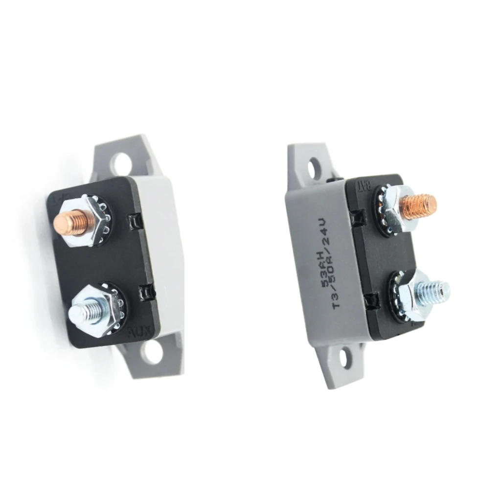 Support For Manual Fuse Reset Of Automatic Circuit Breaker For RV Maine Camper 12V-24V 50A
