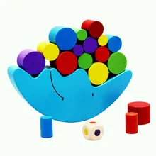 Детская Классическая деревянная модель, блоки, игры с лунным балансом, обучающая игрушка с лунным балансом, настольные игры, игрушки для детей, подарок