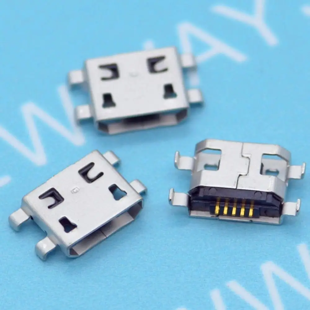 100 шт./лот гнездовой разъем Micro Usb 5Pin типа B для детской розетки с разъемом 5
