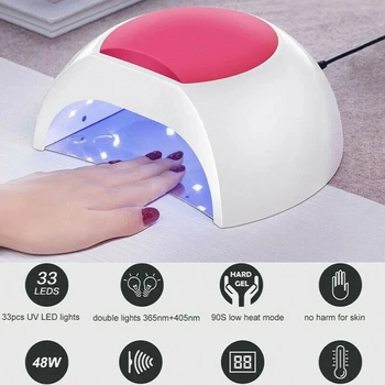 

Nail Dryer Manicure 48W Phototherapy Lamp LED USB Smart Fast Drying Machine UV Gel Polish Curing Machine Nail Art Tool
