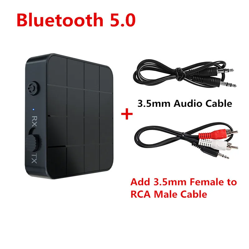 Color2 Bluetooth 5.0 Bluetooth 5,0 4,2 аудио приемник передатчик 2 в 1 RCA 3,5 мм 3,5 AUX Jack USB музыка стерео Беспроводные адаптеры для автомобиля ТВ MP3 ПК - Цвет: Color2 Bluetooth 5.0