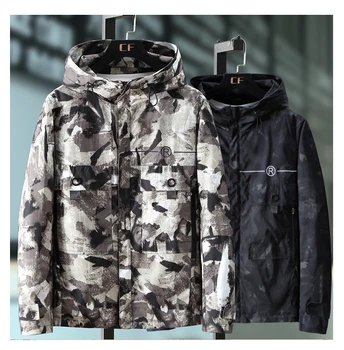 

Plus Size 9XL 8XL 7XL Camouflage Casual Jacket Men Spring Autumn Fashion Male Windbreaker Hooded Coat Bomber Military Jacket Men