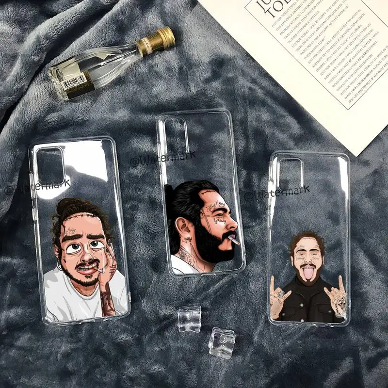 Чехол для телефона Post Malone Beerbongs прозрачный чехол Samsung S30 S21 S20 Fe Note 20 Ultra S10 S9 S8 Plus S7 S10e
