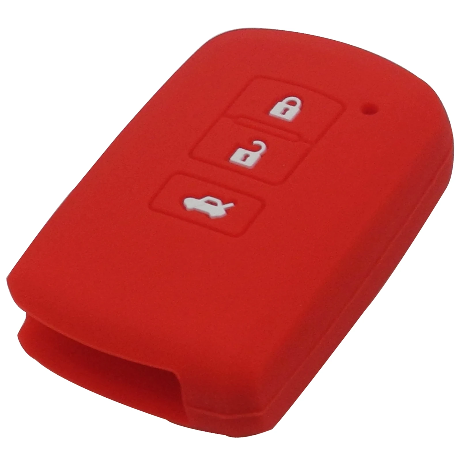 Jingyuqin силиконовый смарт-чехол для ключа для Toyota Camry 7 Highlander 3 кнопки Чехол для автомобильного смарт-ключа - Количество кнопок: Red