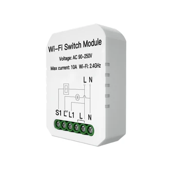 

US Version Hidden Smart Switch Smart Life/Tuya APP Single Pole 3 Way 1 Gang Module 90-250V Work With Alexa Google Home