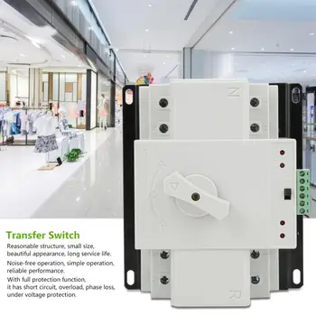 

Automatic Transfer Switch AC 220V 2P 40A Dual Power Supply Automatic Transfer Switch Toggle Switch for Office Buildings