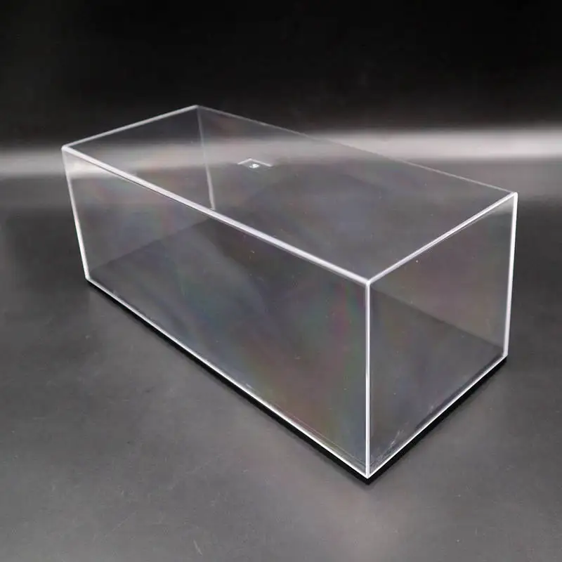Display Box Model Car Acrylic Case Transparent Dustproof with Black Base 1/18 1/24 Scale High Quality 29cm transparent acrylic hard cover case pvc display box for scale 1 43 1 64 car model collectible miniature figure toy protection