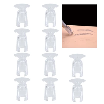 

Practical New 10 Pcs Transparent Tattoo Cartridge Needles Stabilizer Microblading Eyebrow Tattoo Accessory
