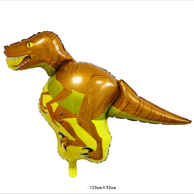 1 Large 4D Walking Dinosaur Foil Balloon Boy Animal  Children Dinosaur Birthday Forest Party Decoration Silver