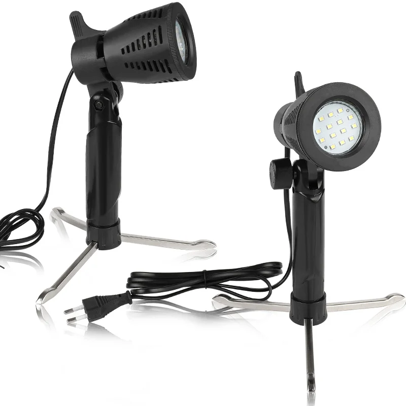  2pcs Mini table Photography LED Continuous Light Lamp Portable Cold Warm Lighting 3800-5500K For Ph - 33043672699