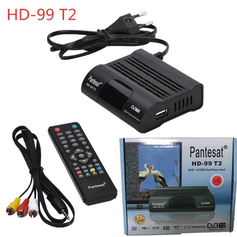 DVB HD-99 T2 приемник спутниковый Wifi бесплатный цифровой ТВ-приставка DVB T2 DVBT2 тюнер DVB C IP tv M3u Youtube русская ручная приставка - Цвет: HD99 T2