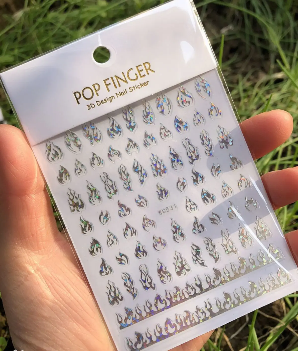 1PCS Multi-Color Laser Reflective Alphabet Nail Art Sticker Kit