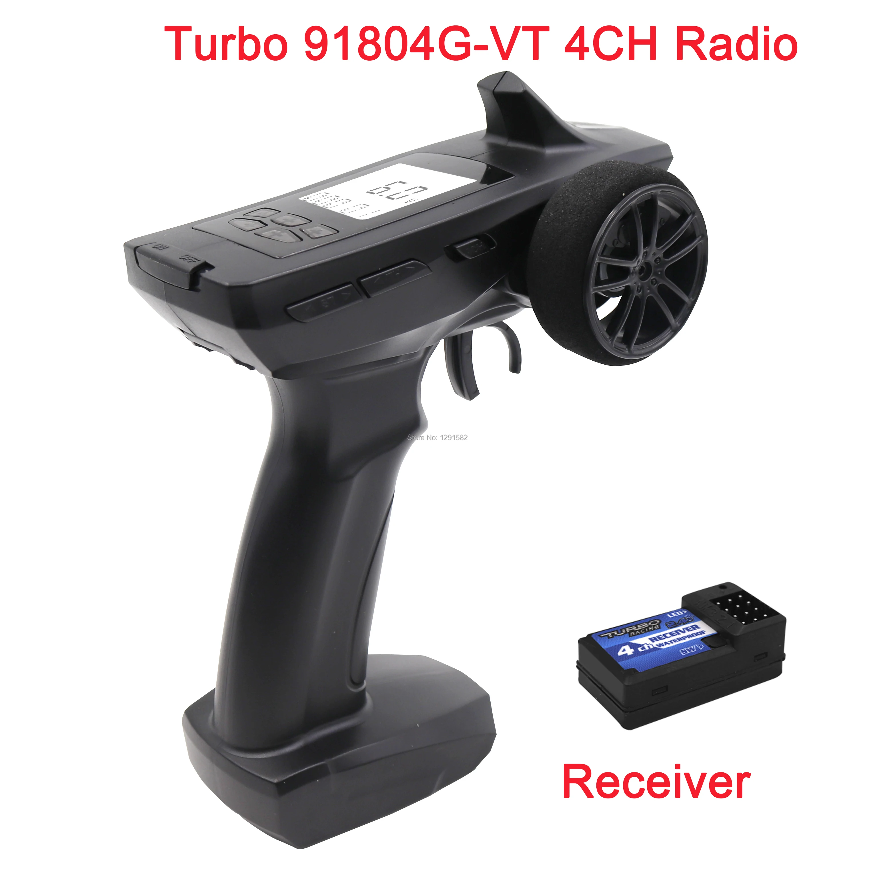 

Original TURBO 91804G-VT 2.4GHz 4CH Remote control Transmitter Radio Controller with Receiver for RC Car Boat