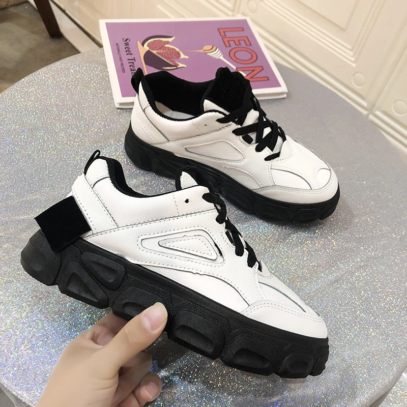 thick soled trainers womens