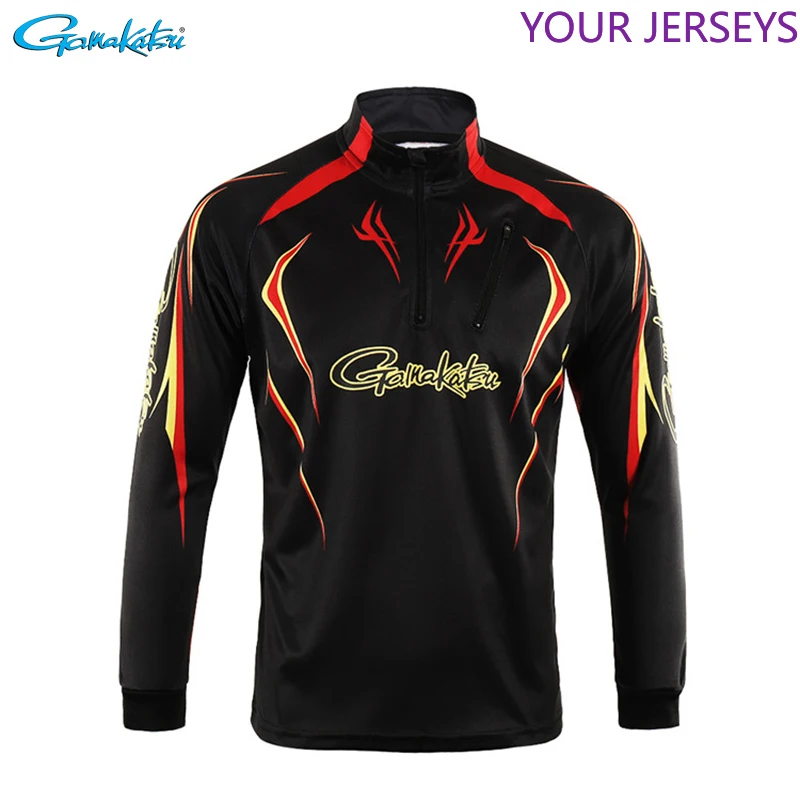 

New Gamakatsu Fishing Clothing Sport Outdoor Long Sleeve Hiking Shirts Profesional Quick Dry Sun Anti-UV Camping Clothes Hiking