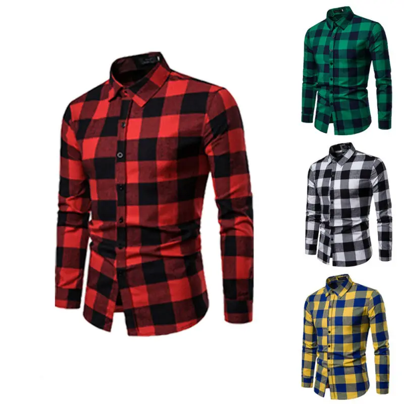 Red Plaid Flannel Shirt Men Black | Red Black Checkered Shirt Men - Plaid  Shirt 2023 - Aliexpress