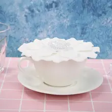 Силиконовая крышка для чашки с цветами, Пылезащитная, герметичная, термостойкая, многоразовая, герметичная, хорошая гибкость, не легко изменить форму