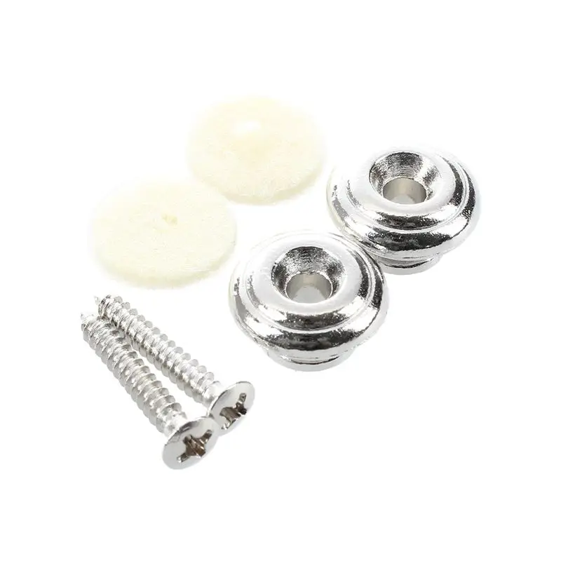 

2pcs Strap Button w/ Mounting Screw for Guitar Mandolin---Silver