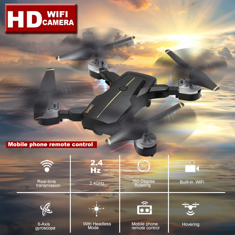 Дрон Профессиональный Интеллектуальный складной RC Дроны с высоким HD wifi камера вращающийся FPV Квадрокоптер стабильный карданный Безголовый режим