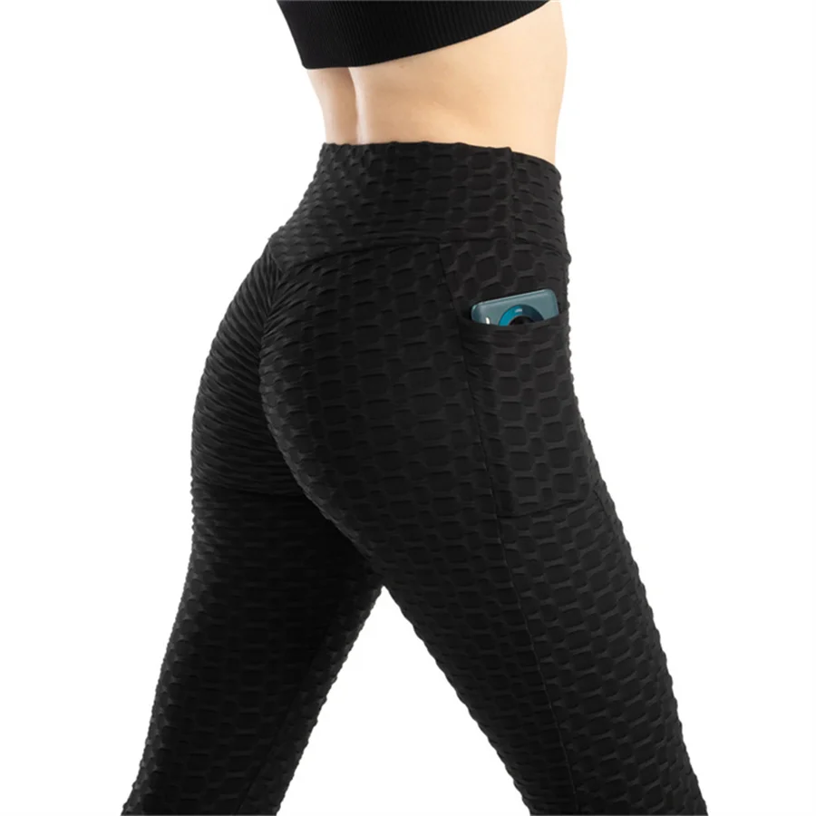 New Anti-Cellulite Pocket Leggings Women Workout High Waist Butt