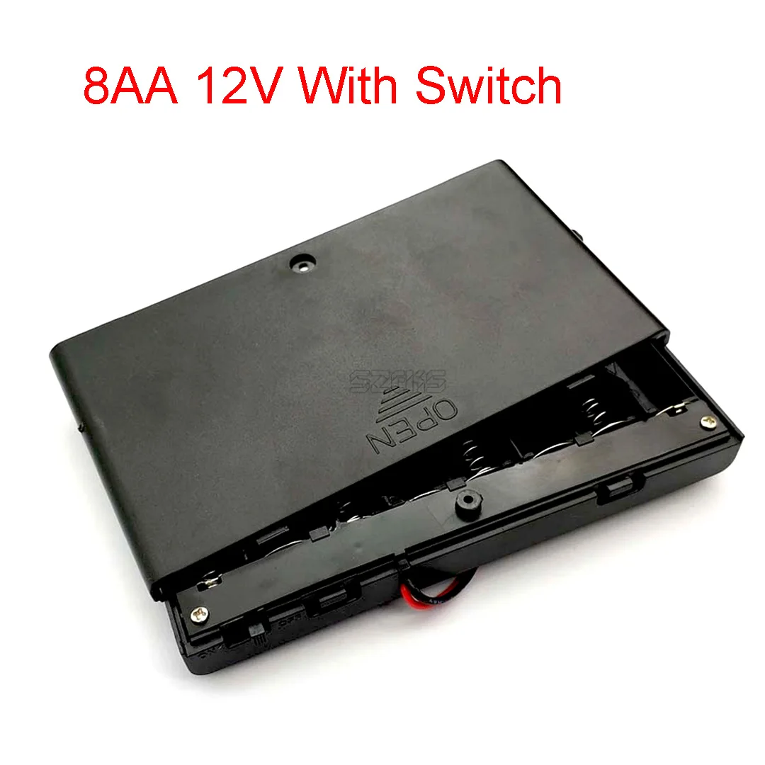 Supporto Per Batterie 8AA 12V Con Clip E Connettore 9V - Nero - Foto 6