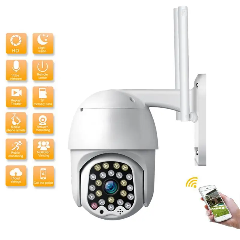  1080P HD 5MP PTZ IP Camera Wifi Outdoor Speed Dome CCTV Security Camera 8X Digital Zoom 5MP Network - 4.00034E+12