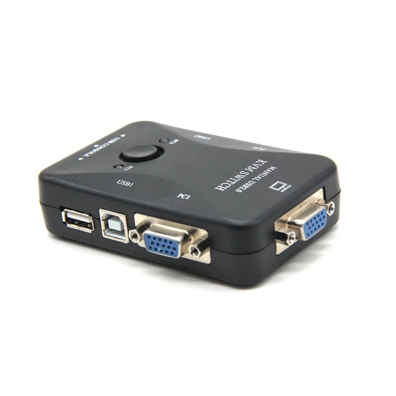  Usb Kvm Switch Switcher 2 Port Vga Svga Switch Box Usb 2.0 Mouse Keyboard 1920X1440 Switch Box
