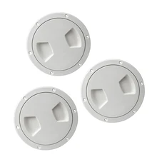 3-Pack 5 дюймовый морской Винт Из Палубной пластины Обзорный люк пластиковый доступ Лодка RV Круглый-белый