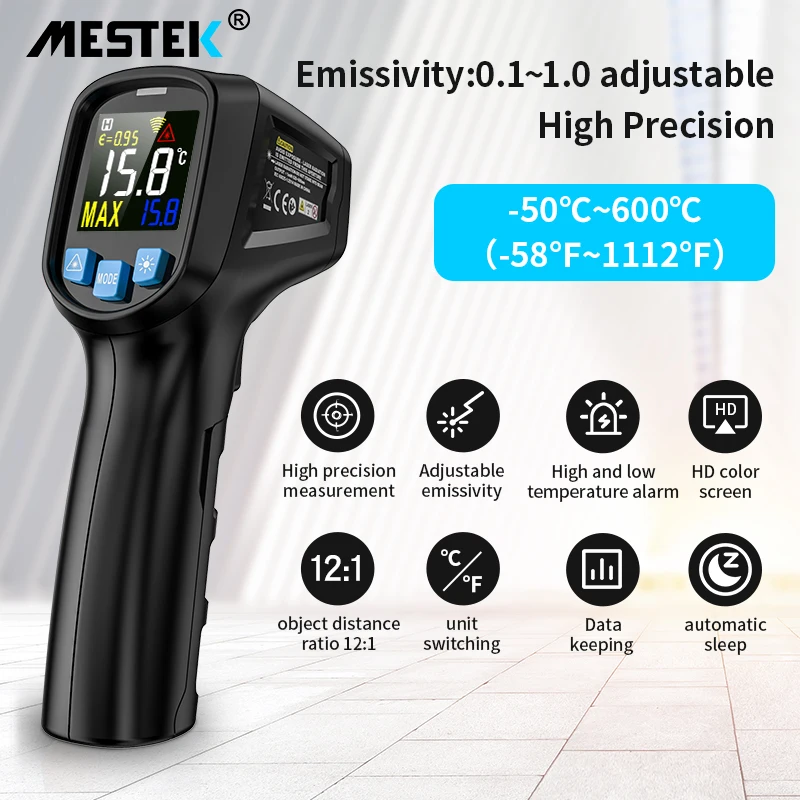 Thermometer Cooking Laser-Temperature Gun-High Temperature Non Contact Laser-Pyrometer  for Food Oven Industrial - AliExpress