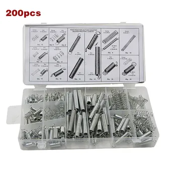 

200 Pcs/Box Springs Set Mixed Size Metal Tension/Compresion Spring Kit AC889