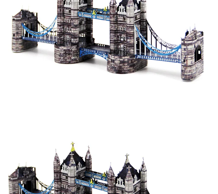 Piececool цельнометаллический DIY архитектура собранная модель 3D без клея головоломка цвет Лондонский Тауэрский мост