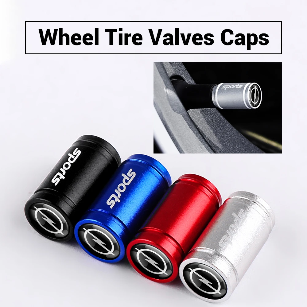 Válvula de neumático de rueda de Metal para coche, tapas a prueba de polvo para OPEL opc Astra Insignia Corsa Mokka vectra, accesorios, 4 Uds.