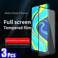3Pcs 9D full cover for Xiaomi Redmi Note 7 7S 8 8T 9 pro Max 9S 9T 9A 9C 9I 10X 8A 7A Tempered Glass Phone Screen Protector Film