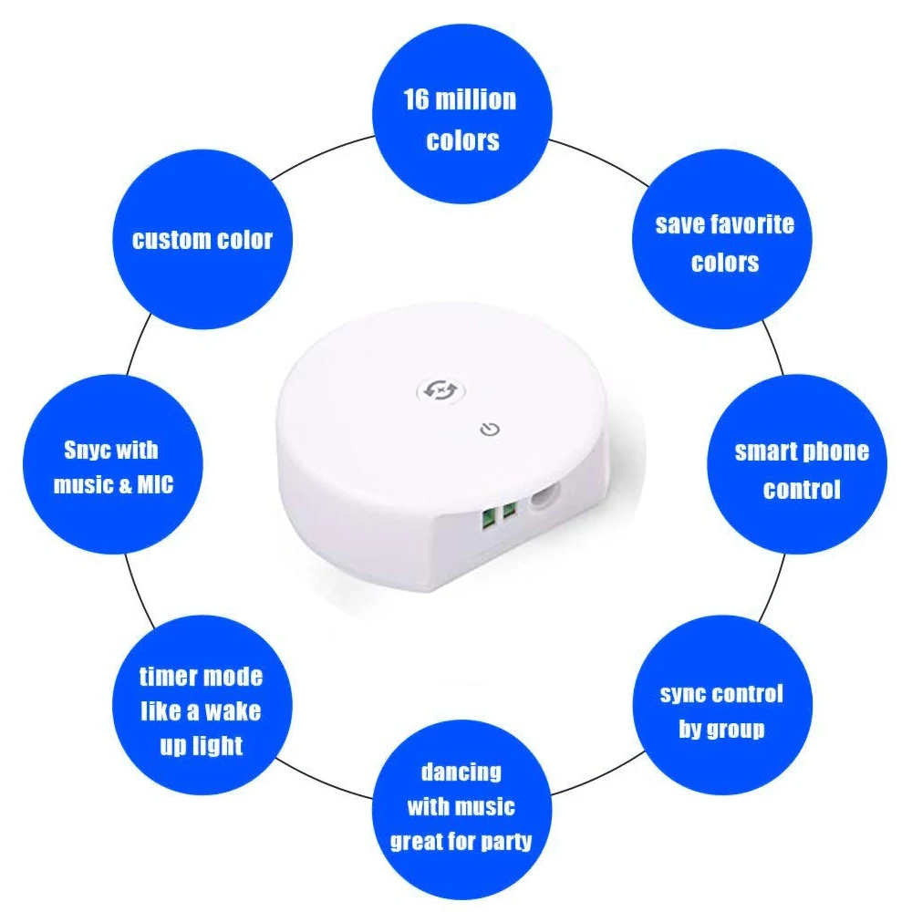 Bluetooth беспроводной умный контроллер DC 12V 24V светодиодный контроллер полосы света работает с 4 контактами/5 контакты RGB/RGBW 5050/3528 светодиодный свет