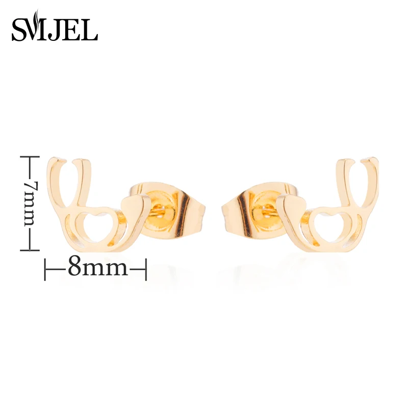 SMJEL, нержавеющая сталь, подвеска-стетоскоп, серьги для женщин, мода, волнистое сердце, кардиологический стетоскоп, серьги, доктор ювелирное изделие - Окраска металла: Gold Earing 109