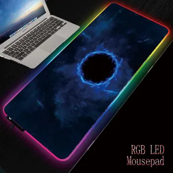 

MRGBEST Blue Planet Space Gaming RGB Big Mouse Pad Gamer Computer Mousepad LED Backlight XXL Surface Mice Pad Keyboard Play Mat