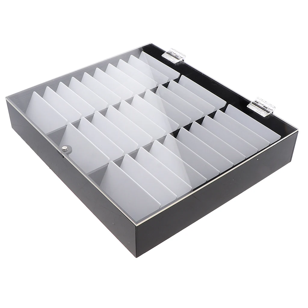 30Grids Acrylic Nail Tips Display Holder Removable False Nail Art Storage Box Organizer Case for Salon Manicure Tools