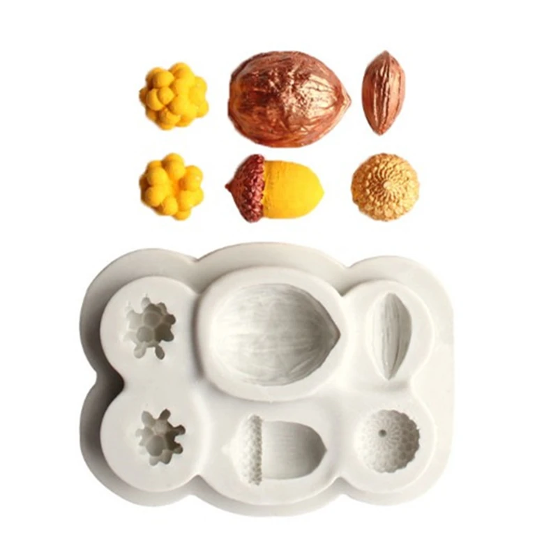 Noyer Forme Biscuit Gateau Moule Antiadhesif En Forme De Noix De Qualite Alimentaire Silicone Moule Cuisson Patisserie Outils Pour Anniversaire Ustensiles De Cuisson Aliexpress