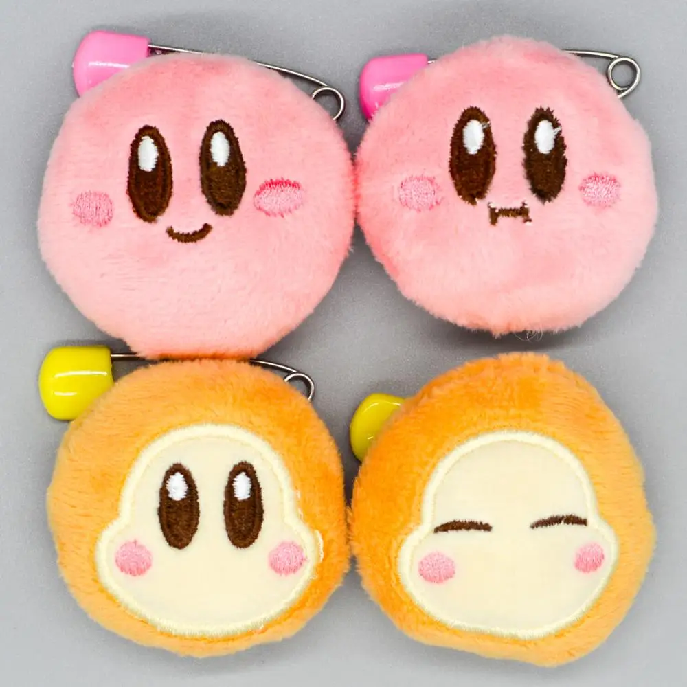 

1pc anime game kawaii cute Kirby Star Plush stuffed toy doll Badges Pin Brooch Icons backpack decoration Badge plush toys gift